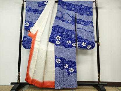 平和屋着物●豪華振袖　総絞り　道長舞花文　正絹　逸品　CABH2706ut