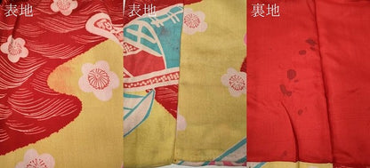 平和屋着物●アンティーク　大正ロマン　長襦袢　袷　船花文　正絹　逸品　CABH2707ut