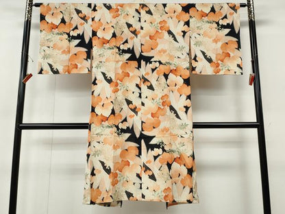 平和屋着物●アンティーク　大正ロマン　長襦袢　袷　葡萄草葉文　正絹　逸品　CABH2711ut