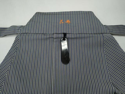 平和屋着物●男性　馬乗り袴　瑞祥平　縞　反端付き　正絹　逸品　CABH2714ut