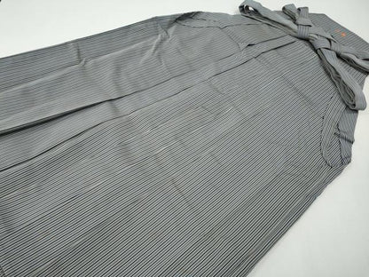 平和屋着物●男性　馬乗り袴　瑞祥平　縞　反端付き　正絹　逸品　CABH2714ut
