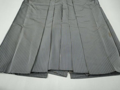 平和屋着物●男性　馬乗り袴　瑞祥平　縞　反端付き　正絹　逸品　CABH2714ut