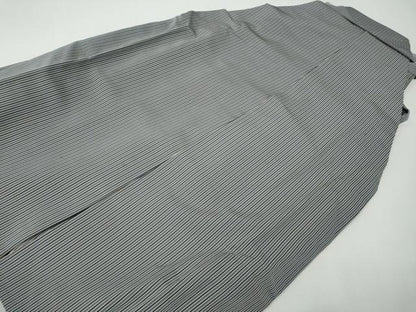 平和屋着物●男性　馬乗り袴　瑞祥平　縞　反端付き　正絹　逸品　CABH2714ut