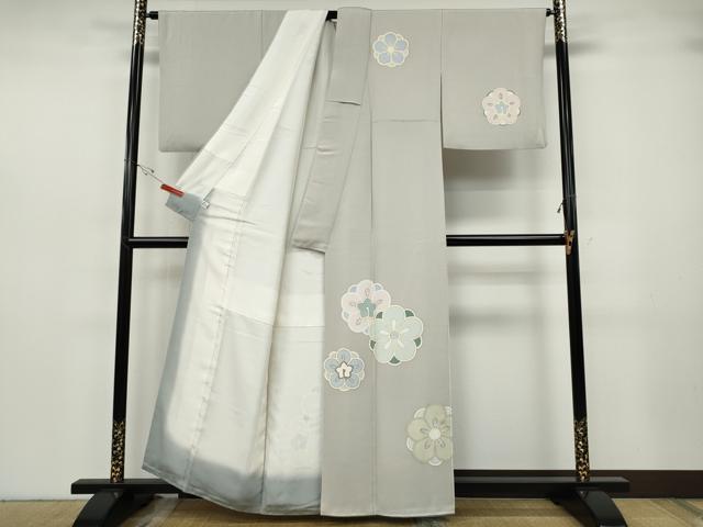 平和屋着物●訪問着　舞花文　金彩　反端付き　正絹　逸品　CABH2716ut