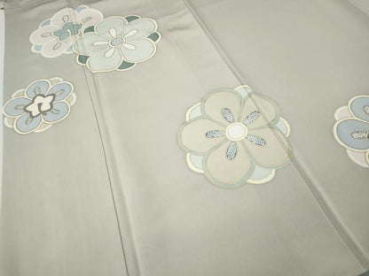 平和屋着物●訪問着　舞花文　金彩　反端付き　正絹　逸品　CABH2716ut