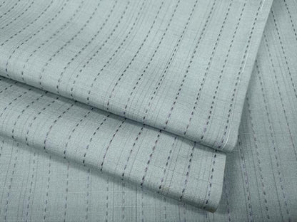 平和屋着物●男性　紬　刺し子　縞　正絹　逸品　CABH2717ut