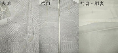 平和屋着物●本場大島紬　白大島　7マルキ　ひめやかに　手絣　浦口ハツミ作　藤絹織物謹製　証紙付き　正絹　逸品　CABH2720ut