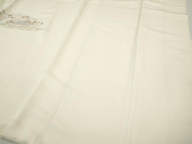 平和屋着物●訪問着　寿光織　エ霞草花文　金銀糸　正絹　逸品　CABH2728ut