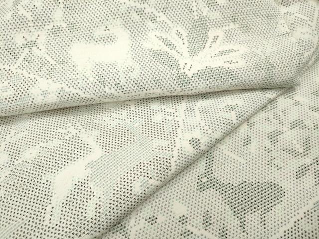 平和屋着物●上質な紬　切嵌動物草花文　正絹　逸品　CABH2731ut