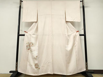 平和屋着物●金彩友禅　卓越技能者・名工・和田光正　訪問着　こぼれ松葉花丸文　暈し染め　金銀彩　正絹　逸品　CABH2735ut