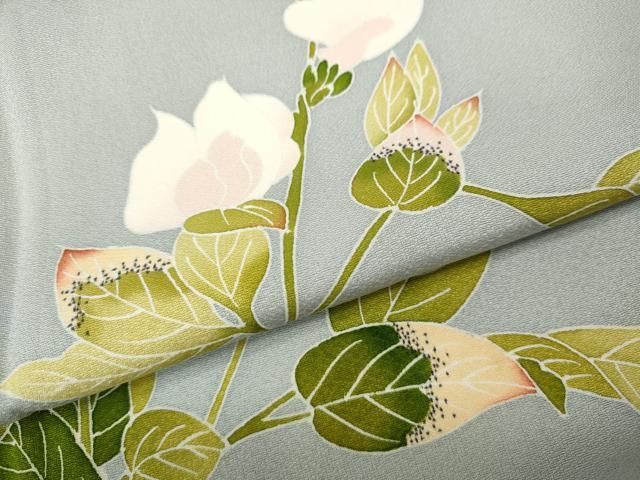 平和屋着物●訪問着　友禅　作家物　枝花文　正絹　逸品　CABH2740ut