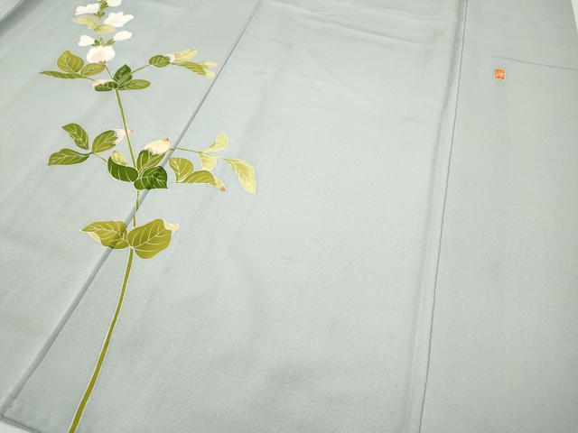 平和屋着物●訪問着　友禅　作家物　枝花文　正絹　逸品　CABH2740ut