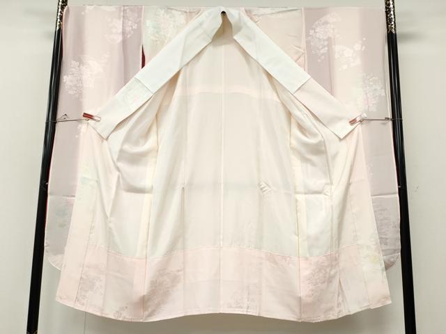 平和屋着物●豪華振袖・長襦袢セット　刺繍　枝花文　金彩　正絹　逸品　CABH2751ut