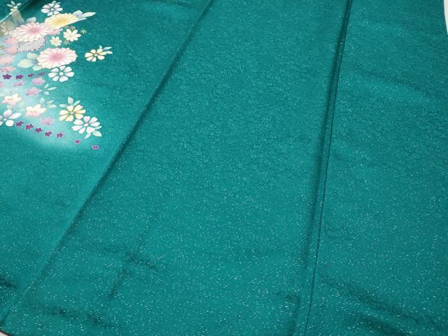 平和屋着物●豪華振袖・長襦袢セット　道長舞花文　暈し染め　銀通し地　正絹　逸品　CABH2752ut