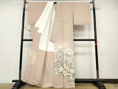 平和屋着物●豪華色留袖　作家物　大名行列　金糸　正絹　逸品　CABH2789ut