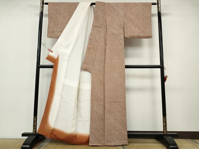 平和屋着物●大変加工の良い総絞り小紋　正絹　逸品　CABH2791ut