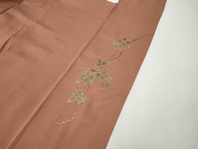 平和屋着物●訪問着　駒刺繍　絞り　地紙草花文　金彩　正絹　逸品　CABH2794ut