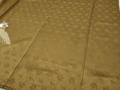 平和屋着物●訪問着　絞り　刺繍　流水花文　金糸　正絹　逸品　CABH2797ut