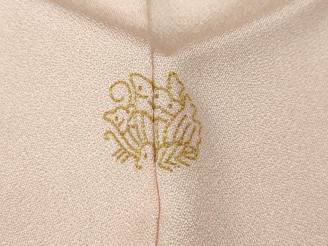 平和屋着物●訪問着　駒刺繍　枝花文　暈し染め　ロング丈　正絹　逸品　CABH2798ut