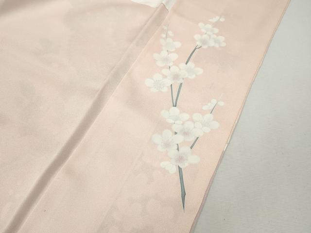 平和屋着物●訪問着　駒刺繍　枝花文　暈し染め　ロング丈　正絹　逸品　CABH2798ut