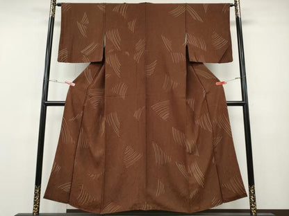 平和屋着物●上質な小紋　切嵌吉祥文　地紋起こし　正絹　逸品　CABH2799ut