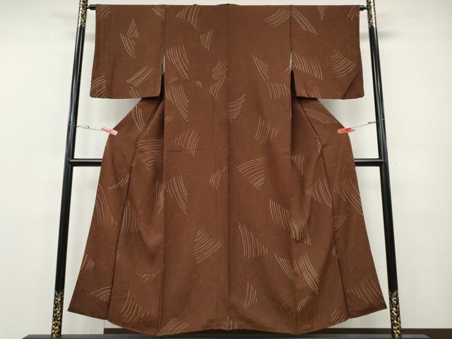 平和屋着物●上質な小紋　切嵌吉祥文　地紋起こし　正絹　逸品　CABH2799ut