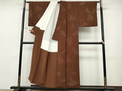 平和屋着物●上質な小紋　切嵌吉祥文　地紋起こし　正絹　逸品　CABH2799ut