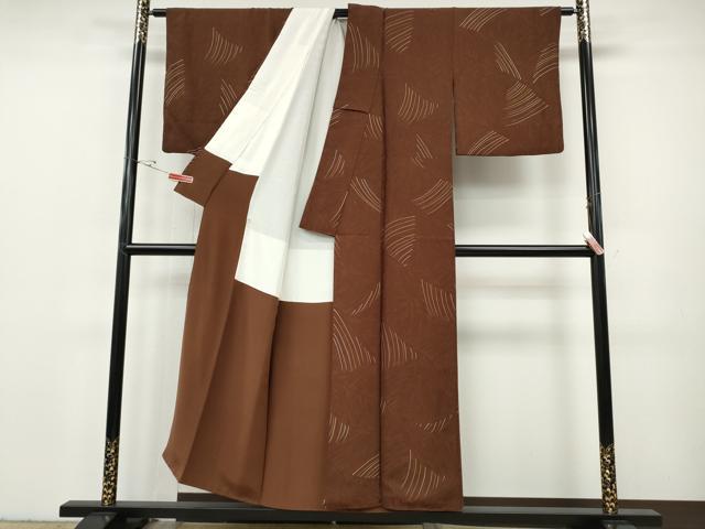 平和屋着物●上質な小紋　切嵌吉祥文　地紋起こし　正絹　逸品　CABH2799ut