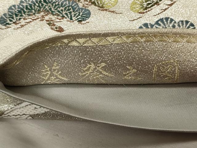 平和屋着物◎六通柄袋帯　唐織　葵祭之図　九百織錦　銀糸　正絹　逸品　CABH2802oy