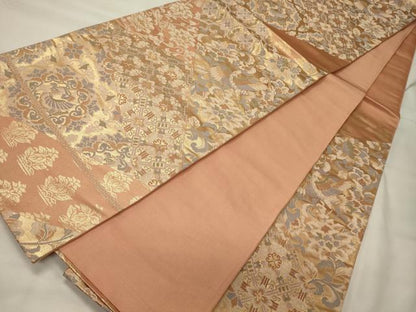 平和屋着物◎六通柄袋帯 更紗花鳥唐草文 正絹 逸品 CABH2810oy