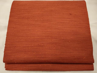 平和屋着物◎八寸名古屋帯 紬地 樺色 正絹 逸品 CABH2858oy