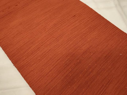平和屋着物◎八寸名古屋帯 紬地 樺色 正絹 逸品 CABH2858oy