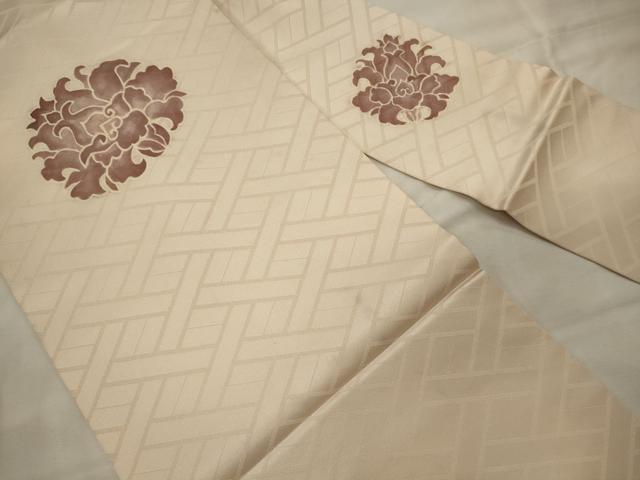 平和屋着物◎九寸名古屋帯　更紗花文　正絹　逸品　CABH2859oy