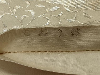 平和屋着物◎六通柄袋帯 しおり錦 手織引箔 地紙重ね花鳥文 金銀糸 正絹 逸品 CABH2898oy