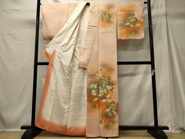 平和屋着物■訪問着　枝花文　暈し染め　正絹　逸品　未使用　CABH2911oy