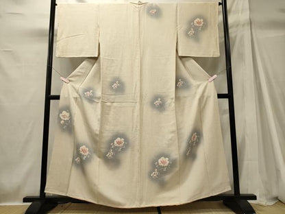 平和屋着物■訪問着　枝花文　暈し染め　正絹　逸品　CABH2913oy