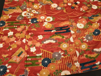 平和屋着物■上質な小紋　冊子花松文　金彩　正絹　逸品　未使用　CABH2916oy