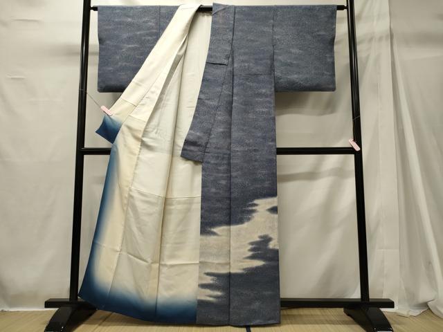 平和屋着物■虹色創家　本郷大田子　色留訪問着　霞文　たたき染め　正絹　逸品　CABH2921oy
