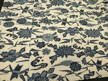 平和屋着物■上質な小紋　型染め　草花文　正絹　逸品　CABH2927oy