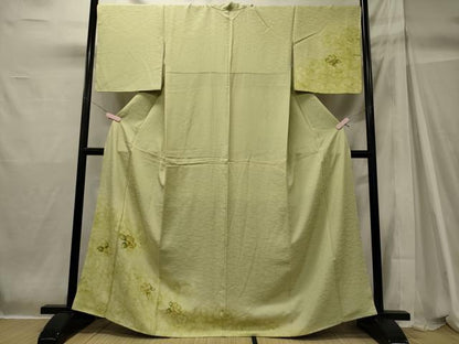 平和屋着物■訪問着　手描き　椿　暈し染め　正絹　逸品　CABH2929oy