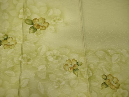 平和屋着物■訪問着　手描き　椿　暈し染め　正絹　逸品　CABH2929oy
