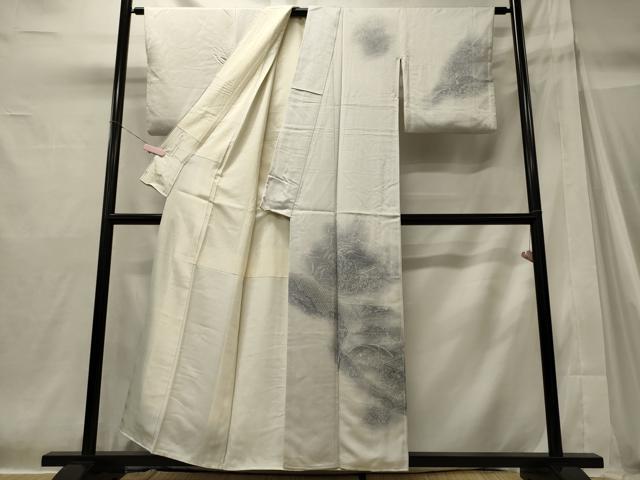 平和屋着物■訪問着　渡橋風景花文　暈し染め　正絹　逸品　CABH2930oy