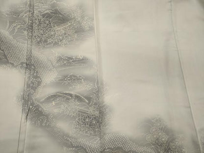 平和屋着物■訪問着　渡橋風景花文　暈し染め　正絹　逸品　CABH2930oy