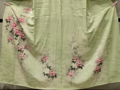 平和屋着物■訪問着　手描き　枝花文　暈し染め　正絹　逸品　CABH2932oy