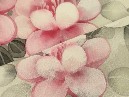 平和屋着物■訪問着　手描き　枝花文　暈し染め　正絹　逸品　CABH2932oy