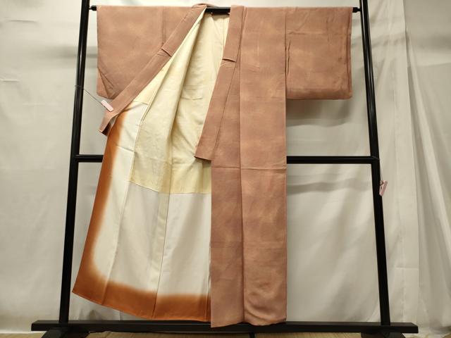 平和屋着物■上質な小紋　作家物　霞文　鬼しぼ縮緬　正絹　逸品　CABH2936oy