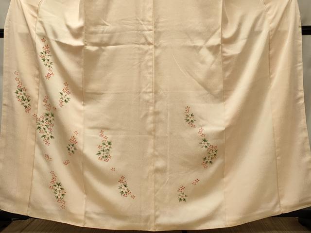 平和屋着物■訪問着　手描き　草花文　金彩　正絹　逸品　CABH2941oy
