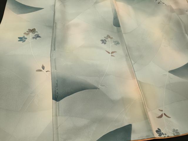 平和屋着物■上質な小紋　草葉文　暈し染め　正絹　逸品　CABH2942oy