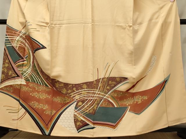 平和屋着物□豪華色留袖 作家物 駒刺繍 色紙重ね文 金彩 正絹