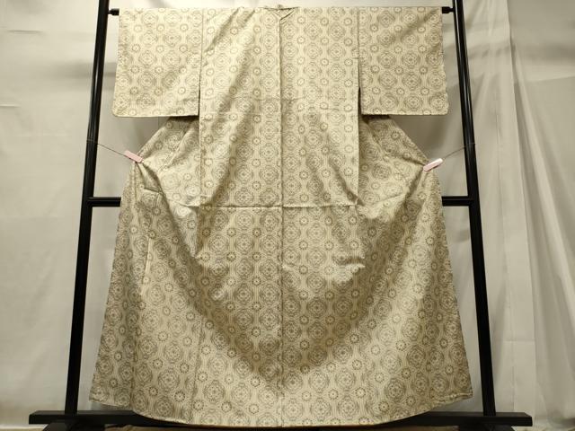 平和屋着物■本場染大島紬 亀甲花文 正絹 逸品 未使用 CABH2951oy